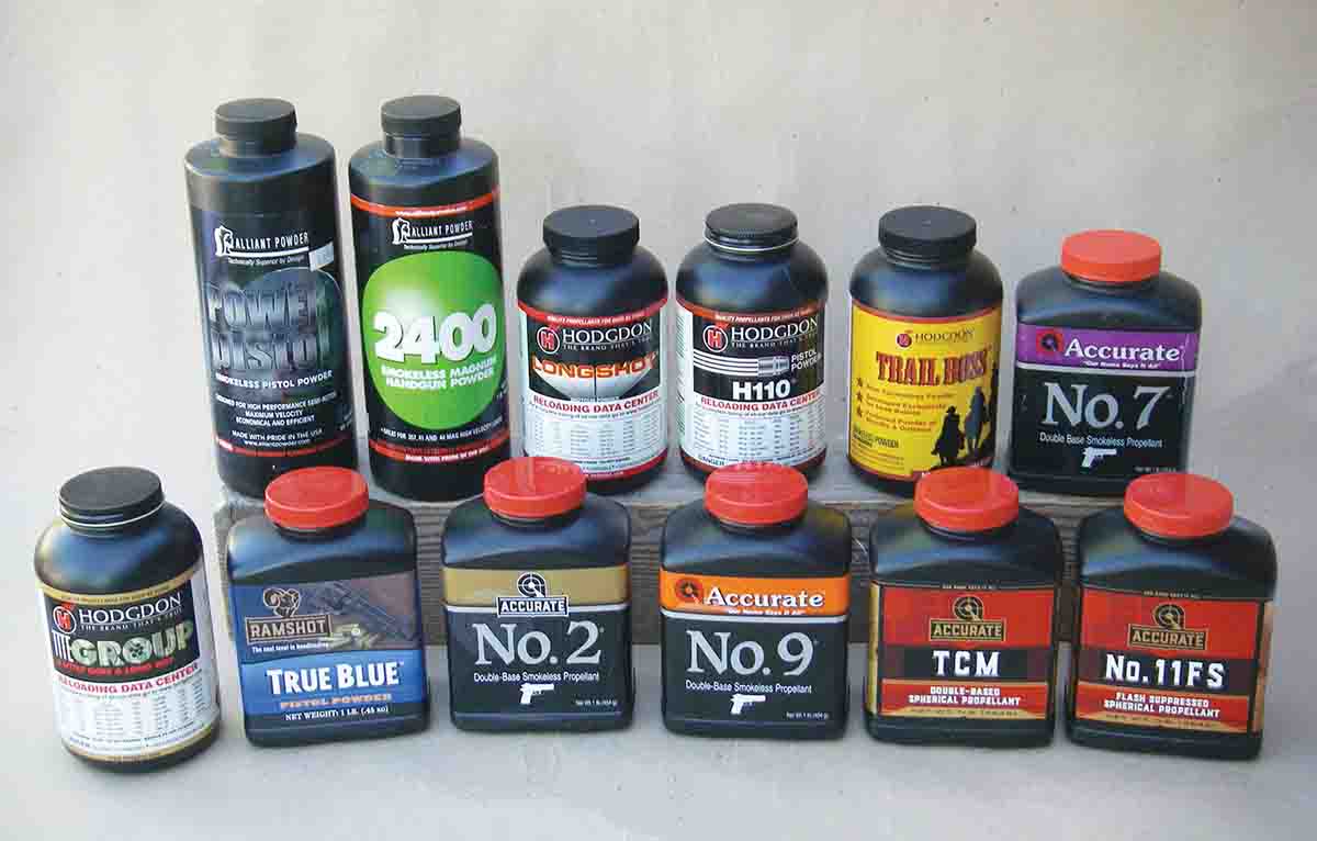 A variety of powders were tried in the .327 Federal Magnum.
